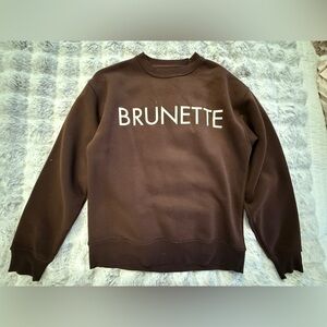 Brunette The Label Dark Brown Crewneck Sweater S/M